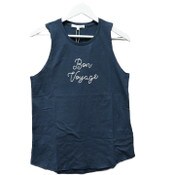 Wholesale - Extra Large Navy Embroidery Tank- Bon Voyage C/P 72, UPC: 885114883073